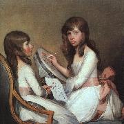 Gilbert Charles Stuart Miss Dick and her cousin Miss Forster oil on canvas